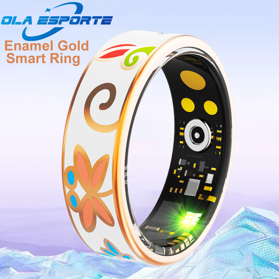 Blood Oxygen Monitor - ใหม่เคลือบงานฝีมือแหวนสมาร์ทสําหรับผู้หญิง Sleep Monitor การวัดออกซิเจนในเลือด SmartRing ความดันโลหิตโหมดกีฬาหลาย