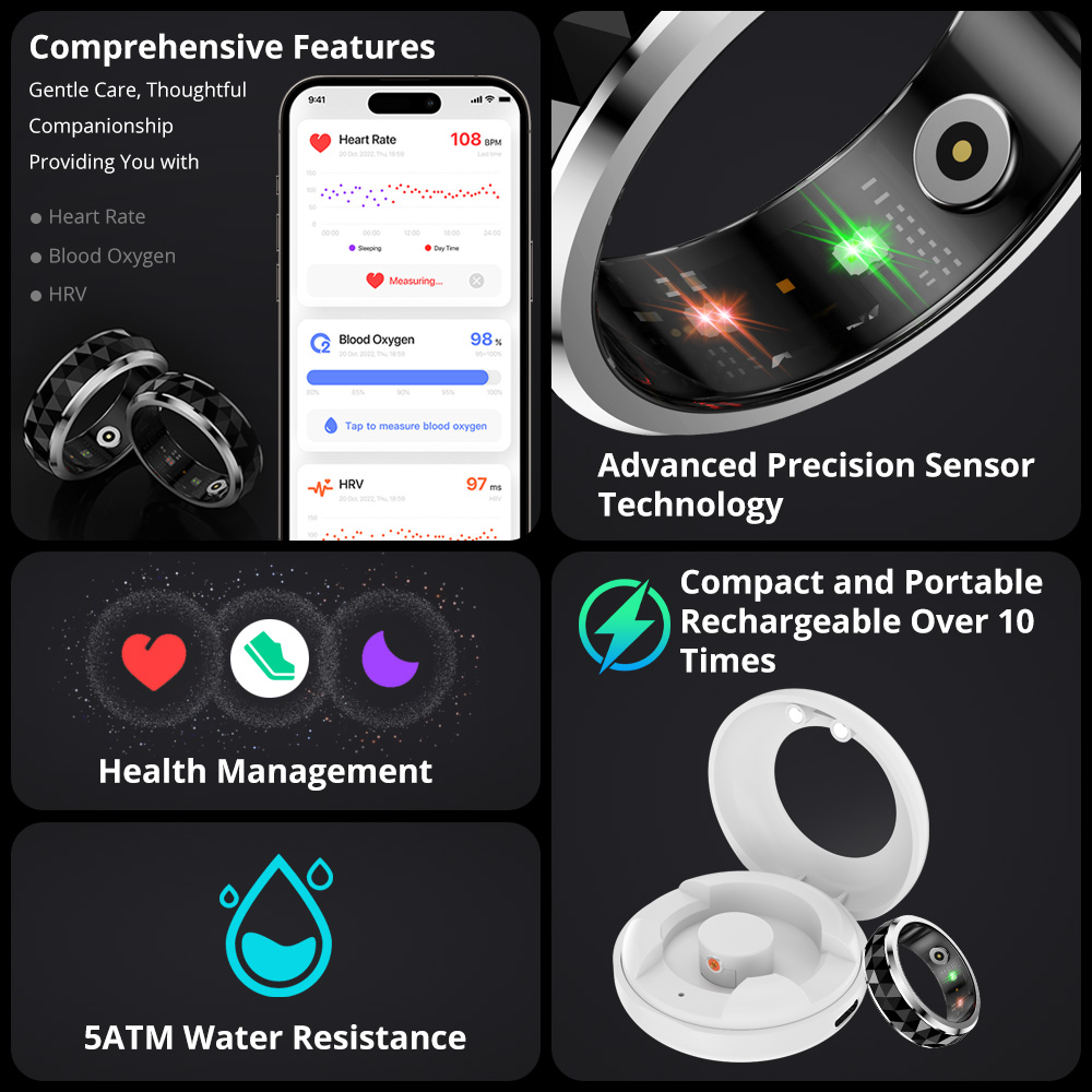 2024 COLMI R11 แหวนสมาร์ท, Fid - Blood Oxygen Monitor บทวิจารณ์และราคา