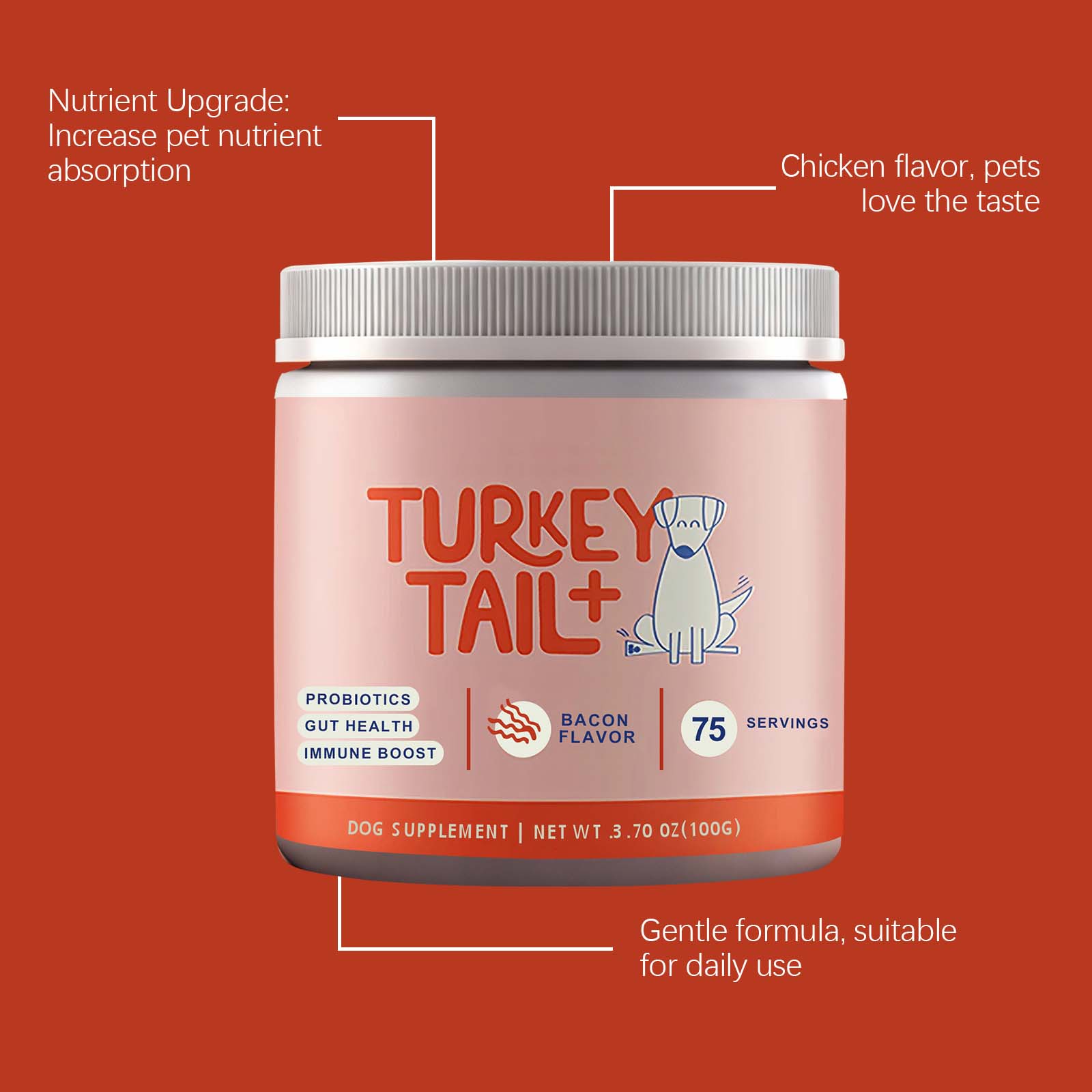 โปรไบโอติกสำหรับสุนัขชนิดผง บำ - Health Wellness Vitality บทวิจารณ์และราคา