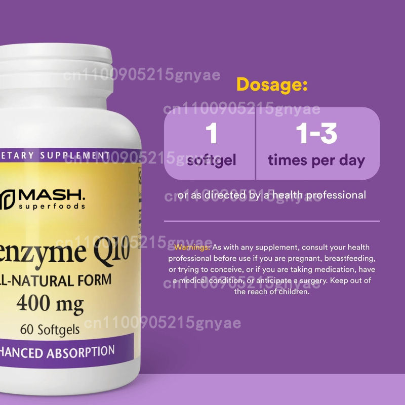 120 ชิ้นโคเอนไซม์คิวเท็นแคปซูล - Health Wellness Food บทวิจารณ์และราคา
