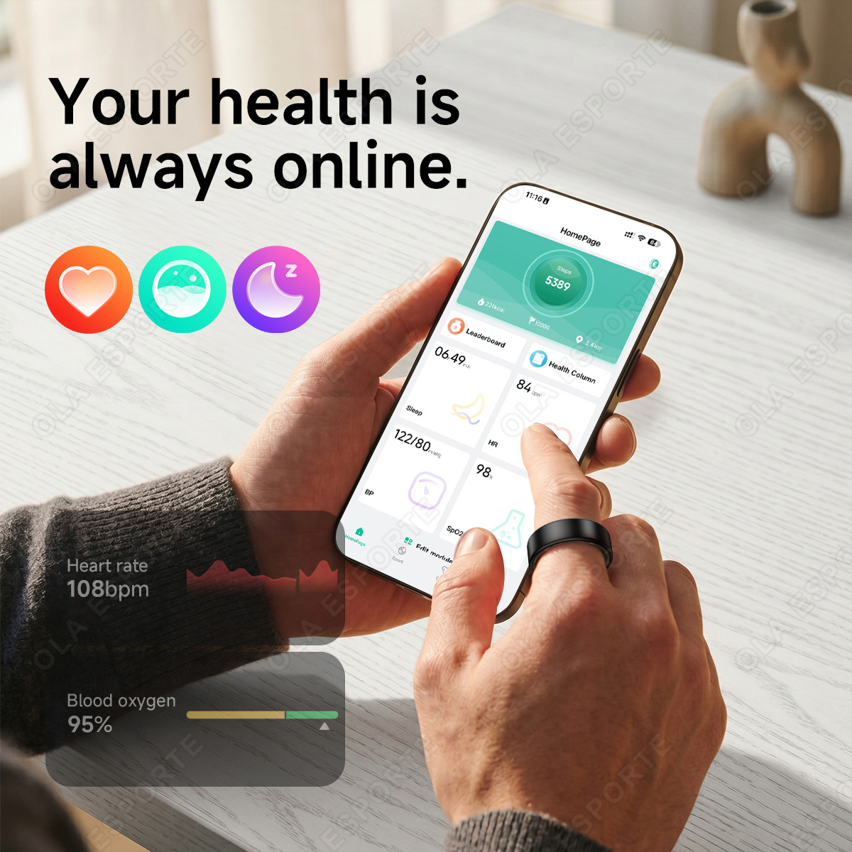 R10 สมาร์ทริงพร้อมเคสชาร์จ แหว - Blood Oxygen Monitor บทวิจารณ์และราคา