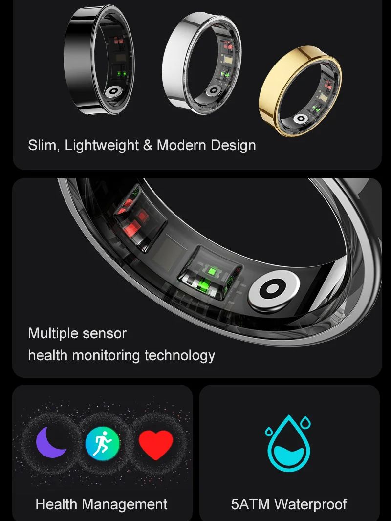 ใหม่แหวนสมาร์ท R09 Health Moni - Blood Oxygen Monitor บทวิจารณ์และราคา
